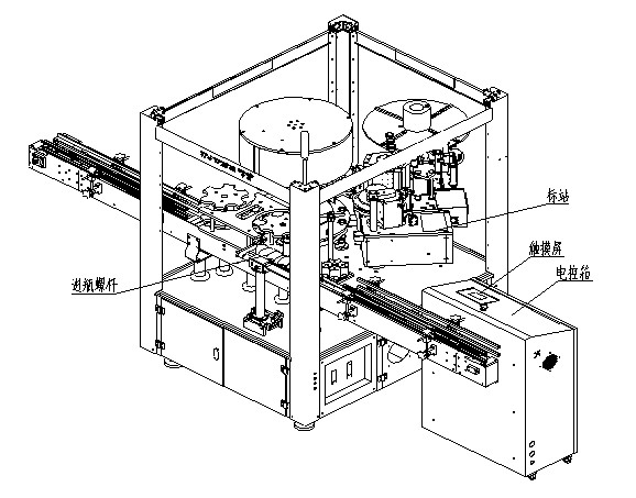 One Side Ropp Automated Labeling Machine , Hot Melt Glue Bottle Label Applicator