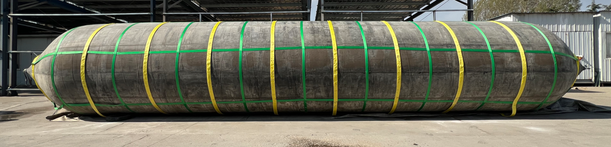Structure of marine salvage rubber airbags