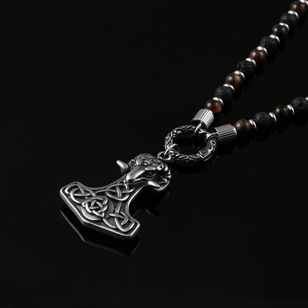 Halloween Punk Ram Casting Fashion Pendant Trendy Explosive Beaded Necklace Hanging Tag Boyfriend Style