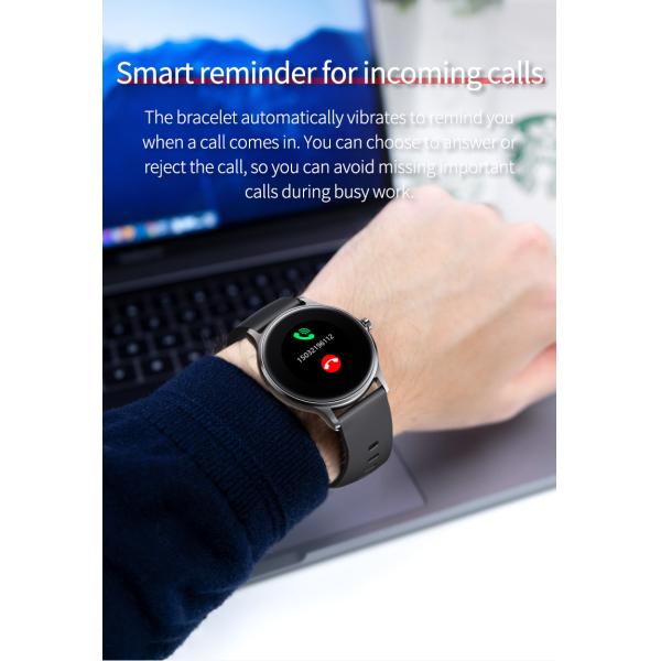 Full Circle 1.28inch Outdoor Sport Smart Watch Capacitive Touch Screen