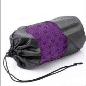 China purple yoga towel with mesh bag for yoga wholesale
