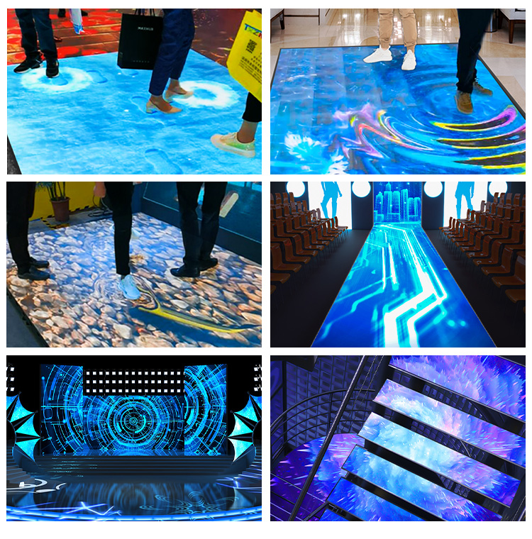 20m Interactive Sensor Floor Tile Screen High Pressure P3.91 Indoor Led Display