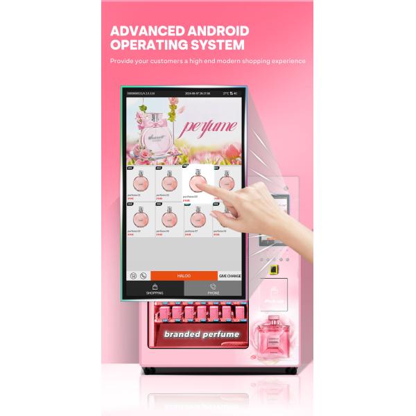 Haloo Vending Machine Manufacturer 21.5 Inches Advertisement Smart Touch Screen Perfume Vending Machine