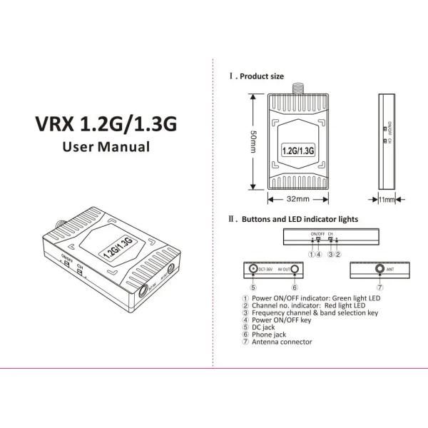 1.2G 1.3G 30km FPV Video Transmitter 1.2GHz 1.3Ghz 2W Analog VTX 8 Channels FPV VTX
