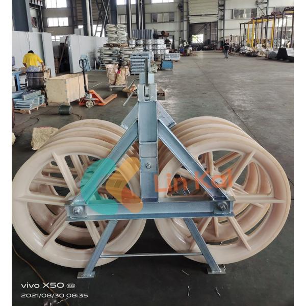822mm Tandem Pulley Stringing Blocks For Overhead Line Transmission