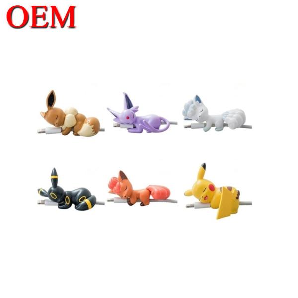 Factory Custom OEM Cute 3D Mini Figure Anime Phone Cable Bite Toy custom plastic pvc vinyl toys