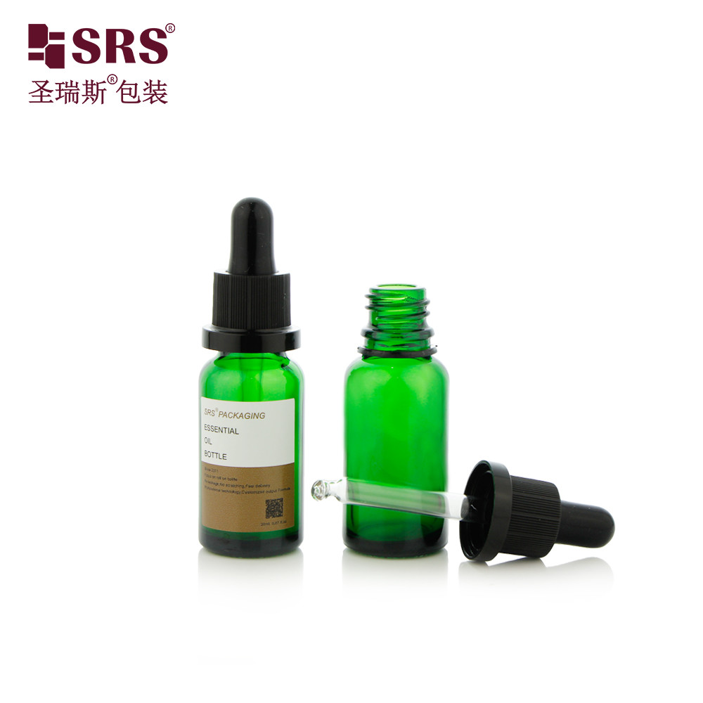 China D011 Eye-Catching Customization TE Caps Redefine Cosmetic Glass Dropper Bottle Packaging wholesale
