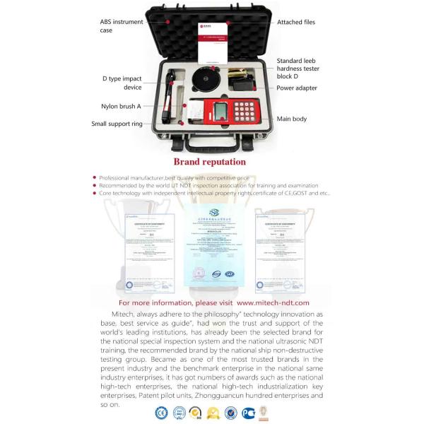 Adjustable Backlight Pocket Hardness Tester With Integrated High Speed Printer MH320