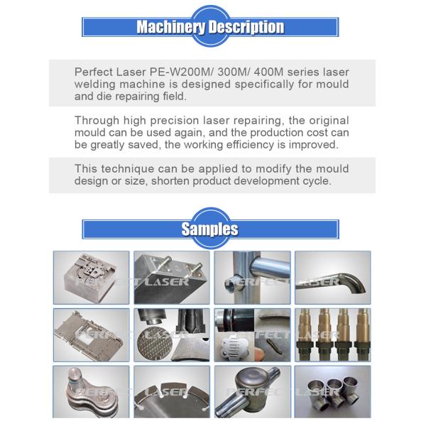 200W-400W Water Cooling Copper Alloy Beryllium Copper Metal Laser Welding Machines For Mold Repair With Microscopes