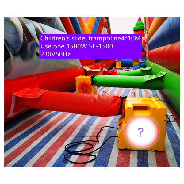 950W Small Size Strong Inflatable Bounce House Blower Flame Retardant Plastic Shell