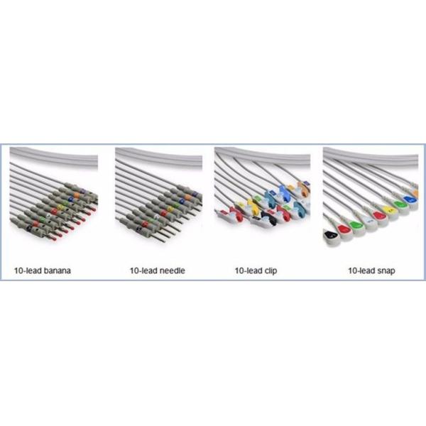 Nihon Kohden Cardiofax EKG ECG Cables And Leadwires 10 Leads / 12 - Channel Electrocardiogram