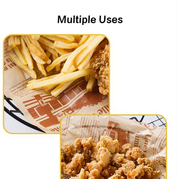 ODM Kraft Greaseproof Wrapping Paper Sheets Packing Customized Logo