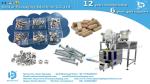 Furniture hardware fittings counting packing machine with three hoppers and