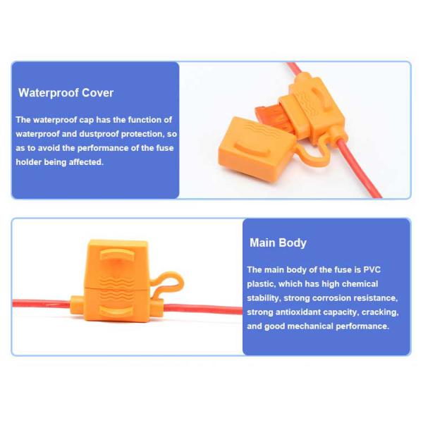 8 10 Gauge Auto Commercial Vehicle Waterproof ATO ATC Maxi Standard Mini Inline In-line Blade Fuse Holder