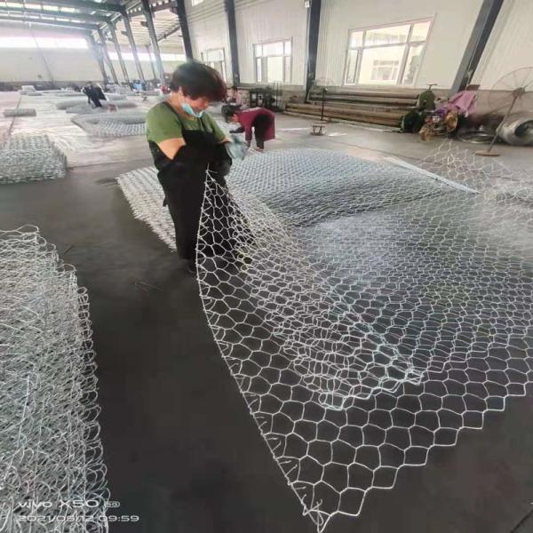 Low Carbon Iron Hexagonal Gabion Mesh 60x80mm 2.0mm