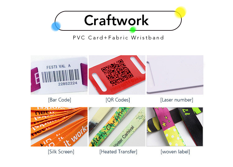 Disposable Smart RFID Chip Wristband Fabric NFC Wristbands For Events And Festival