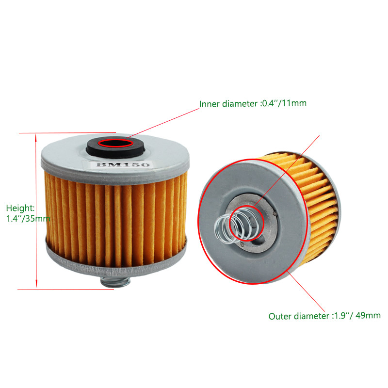 Paper core Automotive Accessories motorcycle engine oil filter fit for GS GN250 NS200 LC135 BM150 SHOGUN TVS-KING