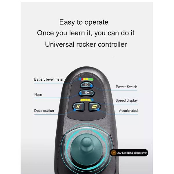 Lithium Battery Lightweight Electric Wheelchairs Folding Fully Automatic Breathable