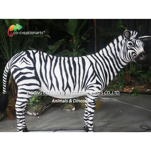 Simulated Moveable Zebra Realistic Animatronic Animals For Zoo Exhibition Amusement Park