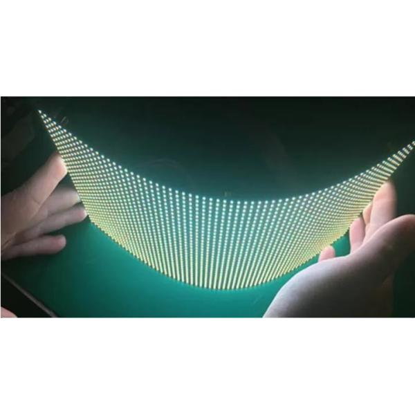 Curving Video Indoor Full Color LED Screen Soft Curtain Flexible Transparent Display