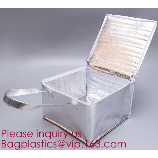 Foldable Lunch Insulated Cooler Bag Heated Food Delivery Bag Thermal Pizza Delivery Cooler Bag