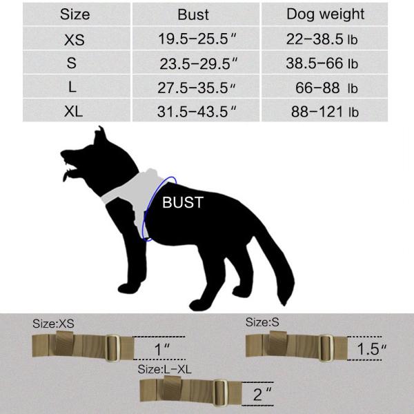Patrol K9 Tactical Nylon Dog Harness Comfortable Material With Durable Handle