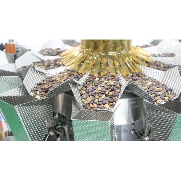 10 Head Multihead Weigher Machine For Snacks Food Popcorn Pasta Sunflower Seeds