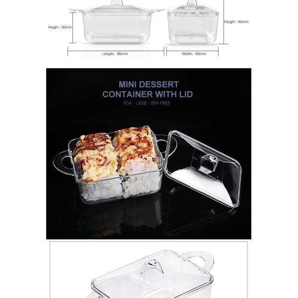 Wholesale quality disposable dessert tableware 70ml small food container with lid