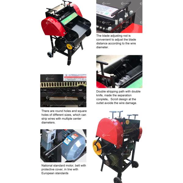 220V/380V Automatic Waste Copper Wire Stripping Machine for Cable Recycle Industry