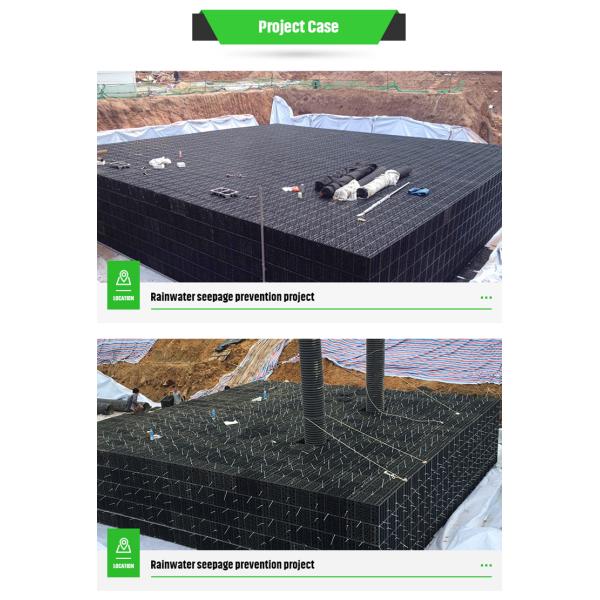 193L Black Infiltration Tanks Rainwater Collection System for Sustainable Solutions