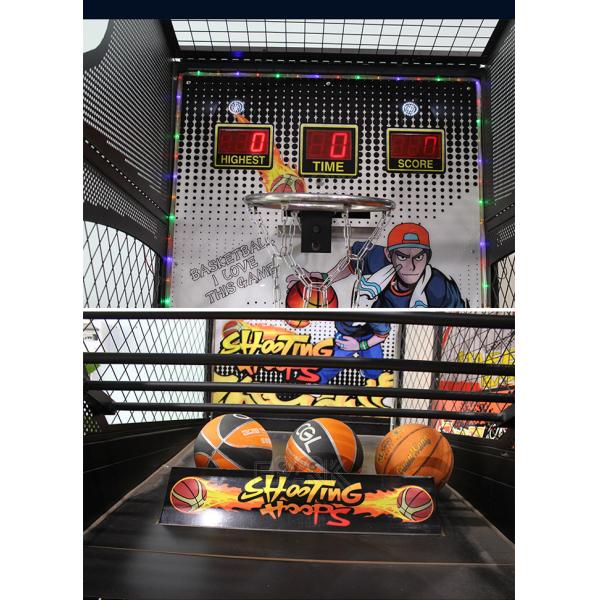 Folding Street Basketball Shooting Arcade Machine Indoor Sports Coin Operated