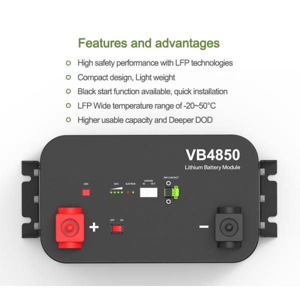 48V 50ah RV Camper Lithium Ion Batteries With 6000+ Cycle Life UN38.3 CE
