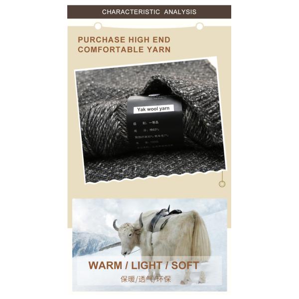 Menlange Grey 1/3NM Chunky Acrylic Wool Yarn YAK Hair 1ends 3GG For Machine Knitting