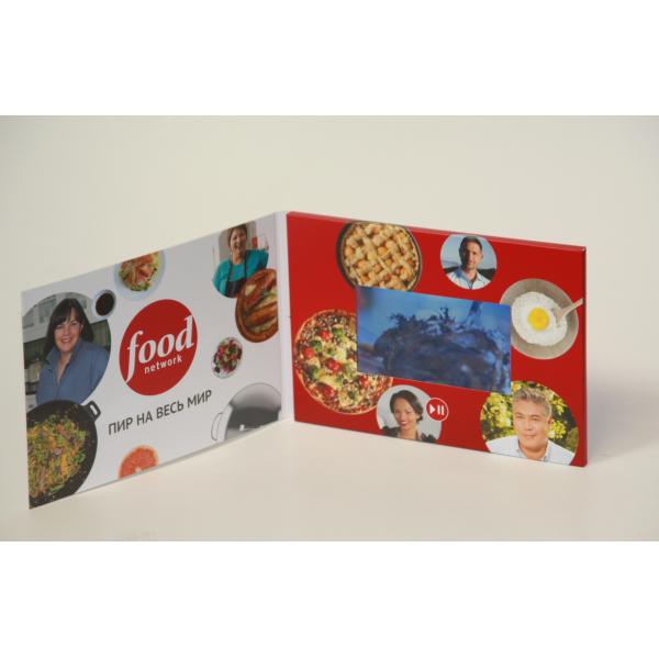 LCD Touch Sreen Video In Folder CMYK Full Color Printing For Wedding Invitation