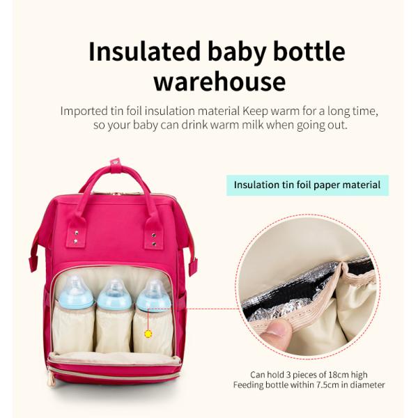 Multifunctional Adventure Diaper Bag Backpack With USB D Buckle Trailer Design