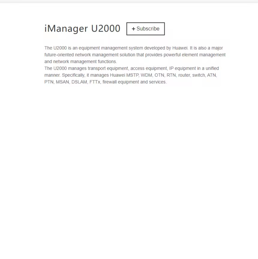 China HUAWEI Software iManager U2000 NMS wholesale