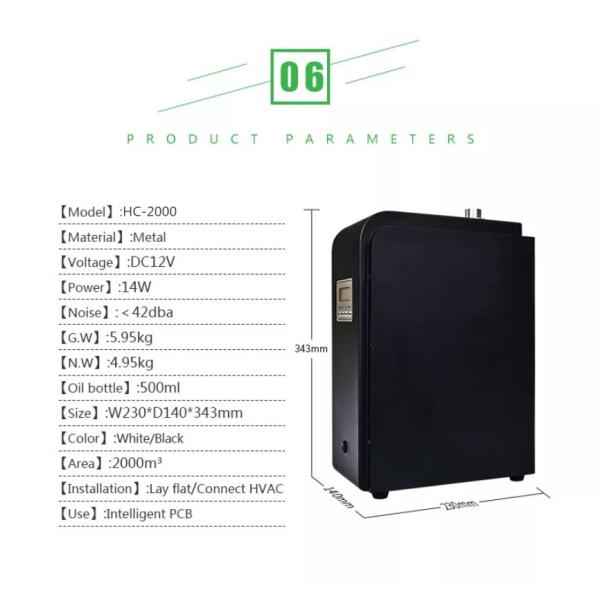 2000m3 Scented Aromatherapy Diffusers 500ml Capacity Air Freshener