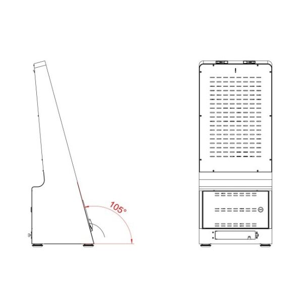 21.5 Inch POS Terminal Holder Desktop Kfc McDonald Food Self Service POS Kiosk