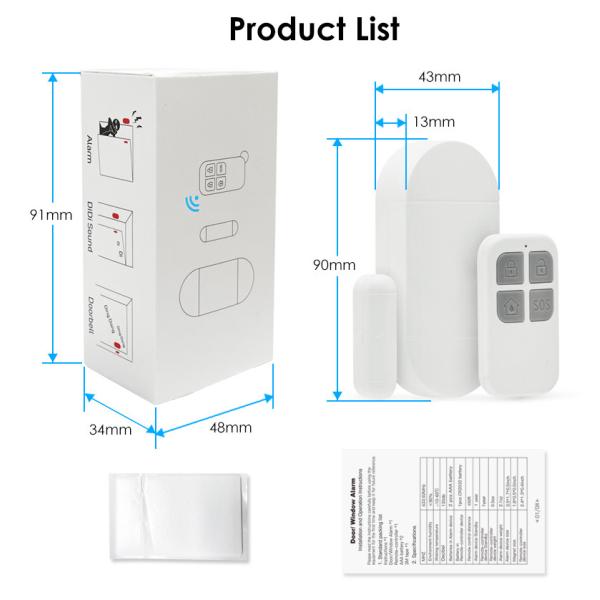 Magnetic Sensor Remote Control Door Sensor Alarm Wireless For Door Secority Alarm Bell