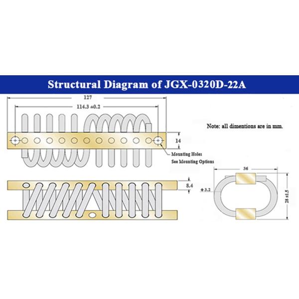 Compact Wire Rope Vibration Damper Camera Shock Vibration Insulation