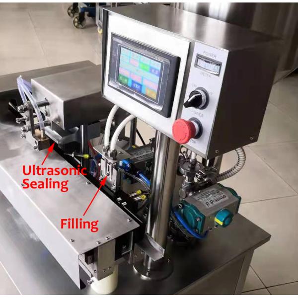 Semi Automatic Ultrasonic Soft Tube Filling And Sealing Machine For Row Of Soft Tube