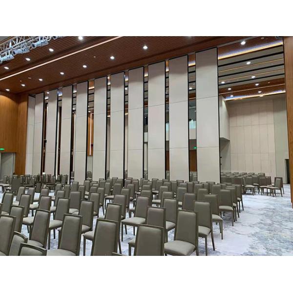 Sliding Acoustic Movable Partition Wall Panel White Color 130mm Thick