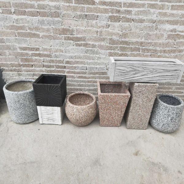 Modern Style Fiber Clay Planters Powder Coated Finishing