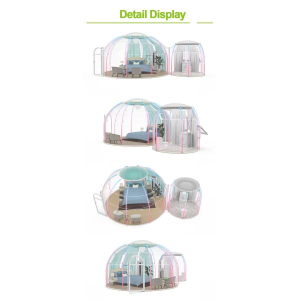 Diameter 5m Glamping Bubble Tent Polycarbonate Outdoor Clear Bubble Tent