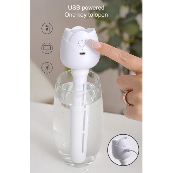 SGS 2.4W 400ML Air Purifier Humidifier Portable Desktop Creative Rose Mini Humidifier