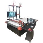 Garment Textile Cutting Machine with Striped Lattice Alignment and Inkjet