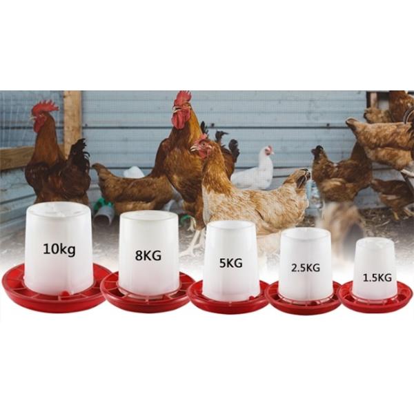 Manual Hens 14kg 38cm Poultry Feeder Drinker