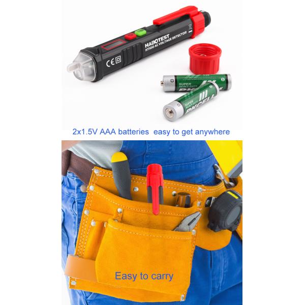 HT100 Non Contact Electrical Voltage Tester Pen With LCD Screen Indicator