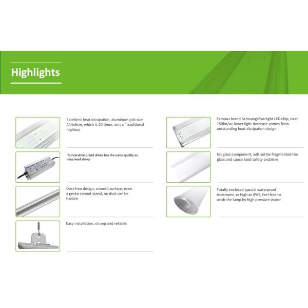 PC Cover 240W Linear LED High Bay Lights , 277 Volt Led High Bay Lights