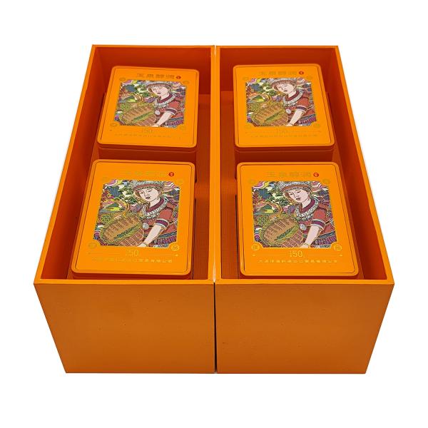 Custom Printed Empty Luxury Paper Cardboard Presentation Tea Gift Box Packaging for Tea